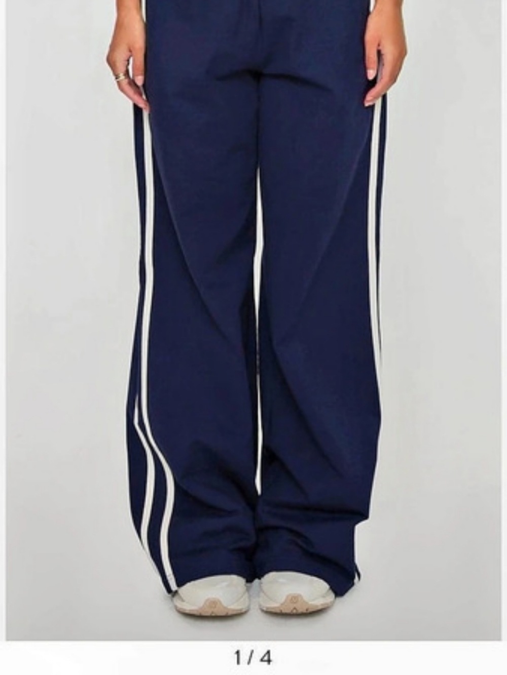 4th + Reckless Women's Track Pants in Blue & White Size Medium NWT